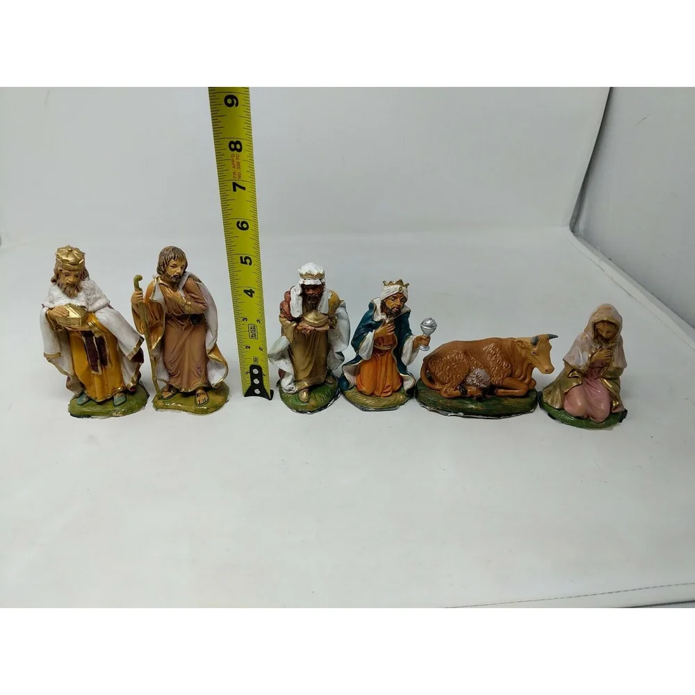 Vintage Lello Italy 6 Piece Nativity Set Wise MenLarge 5